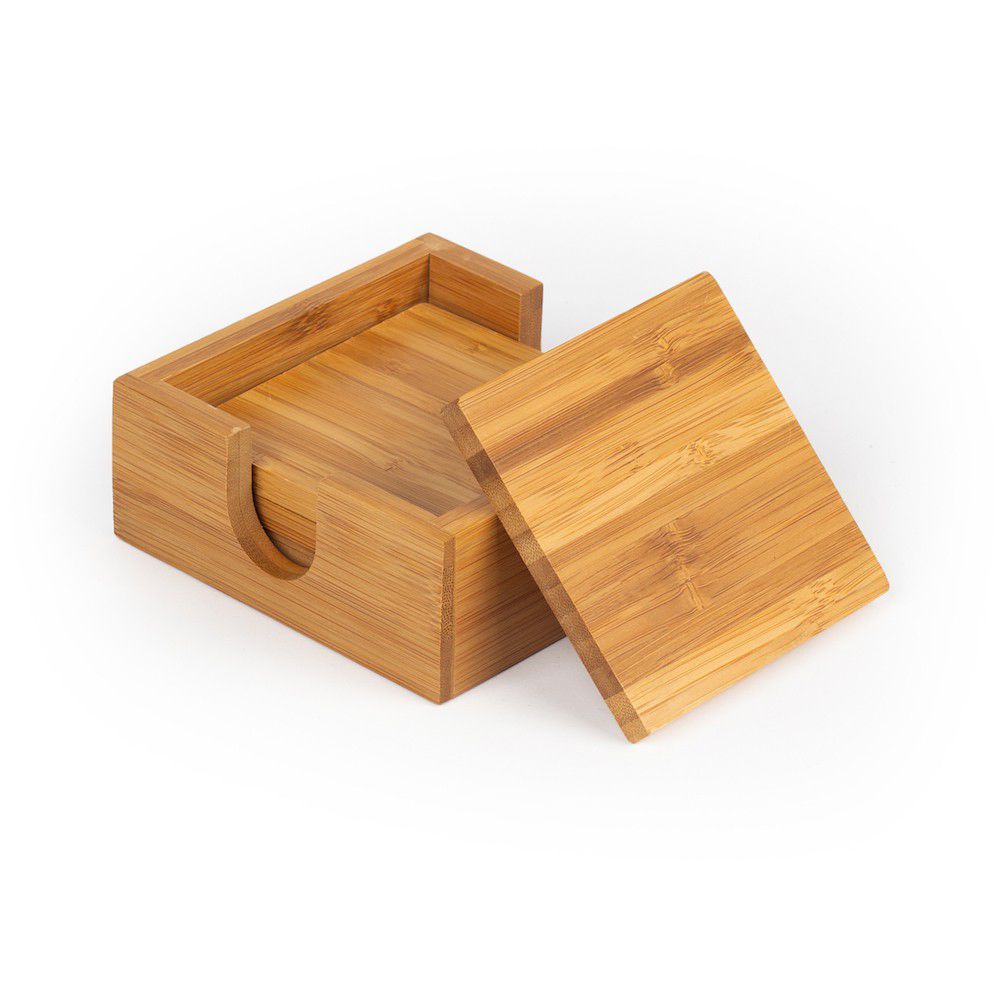 Square bamboo coasters