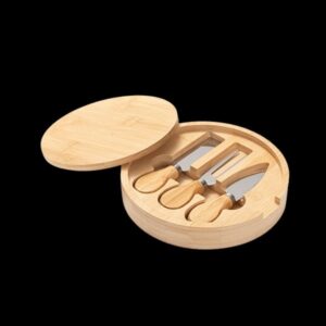 side view of mini bamboo cheese board