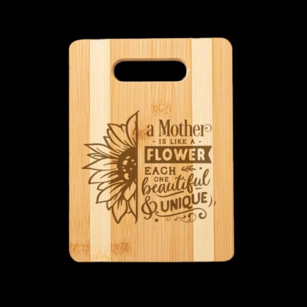 totally bamboo cutting board with engraved design